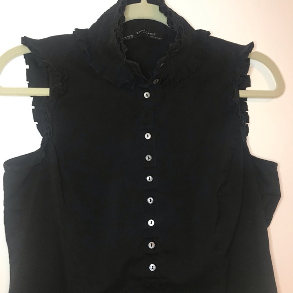 Zara sleeveless black top size M - Picture 2 of 7